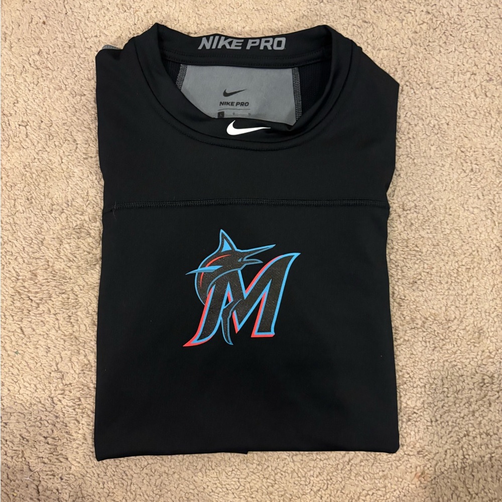 Team issued Miami Marlins long sleeve Nike shirt